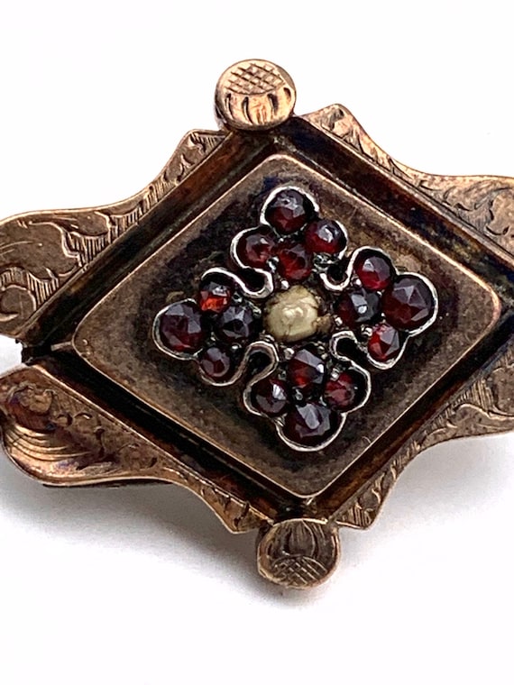 Broche Antique Or 18k Et Platine – Nœud Papillon Victorien Avec Perle Et Diamant – Bijou Vintage