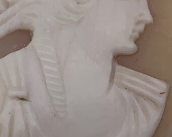 ギリシャの女神プシュケの横顔を描いた、美しく彫刻されたビクトリア朝
