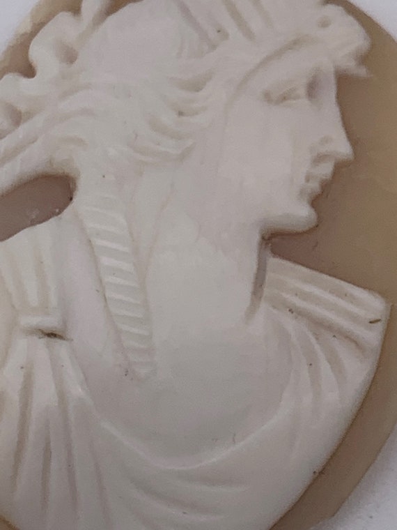 ギリシャの女神プシュケの横顔を描いた、美しく彫刻されたビクトリア朝