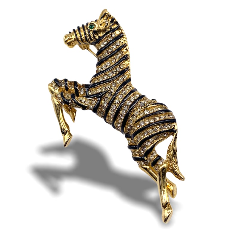 Zebra Rhinestones Zebra Designer Collection by Sphinx Rhinestones Gold Tone W/ Black ...