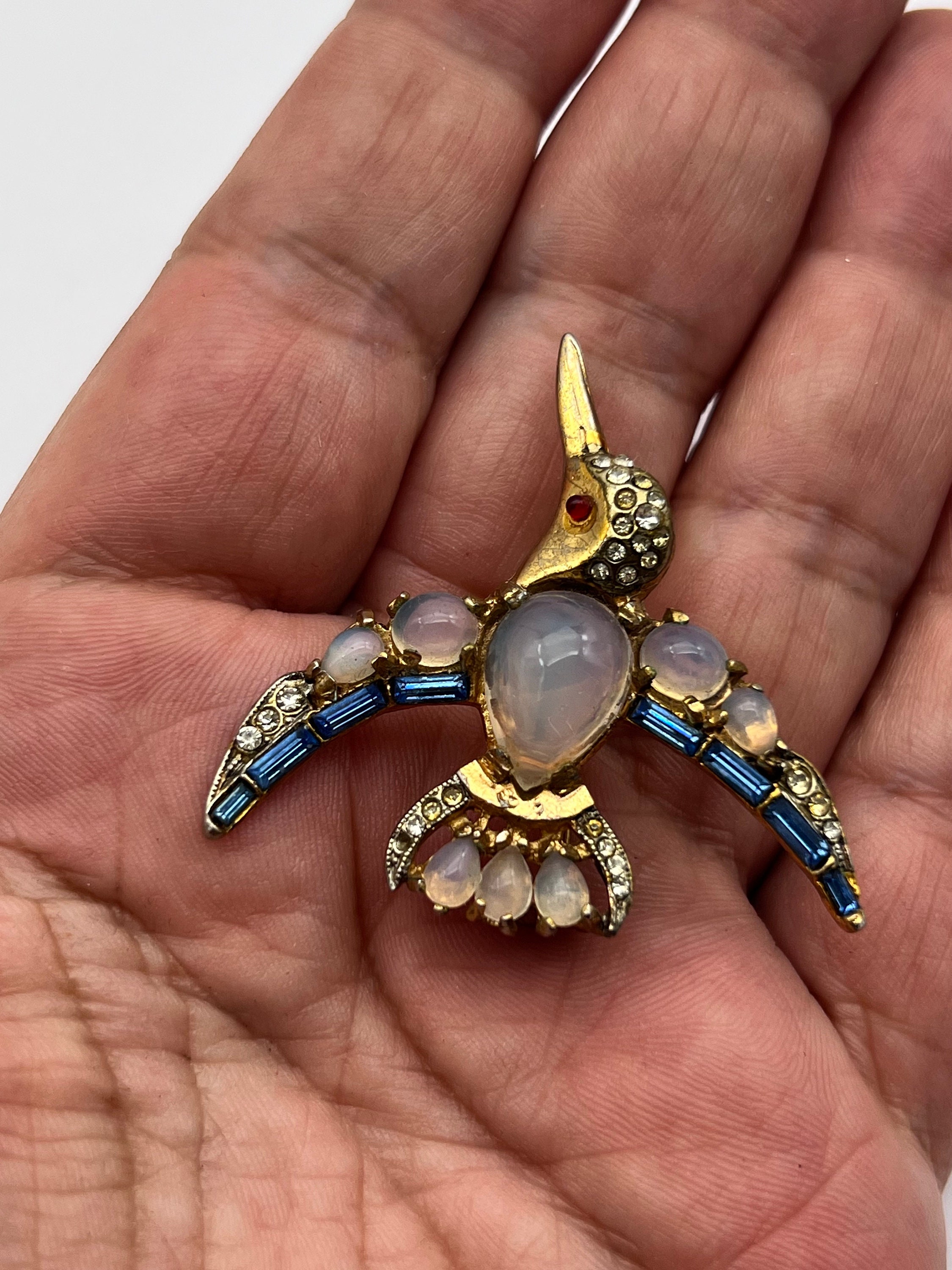 アクセサリー Vintage Trifari brooch Vintage Crown Trifari Brooch and Earring Set Faux Turquoise
