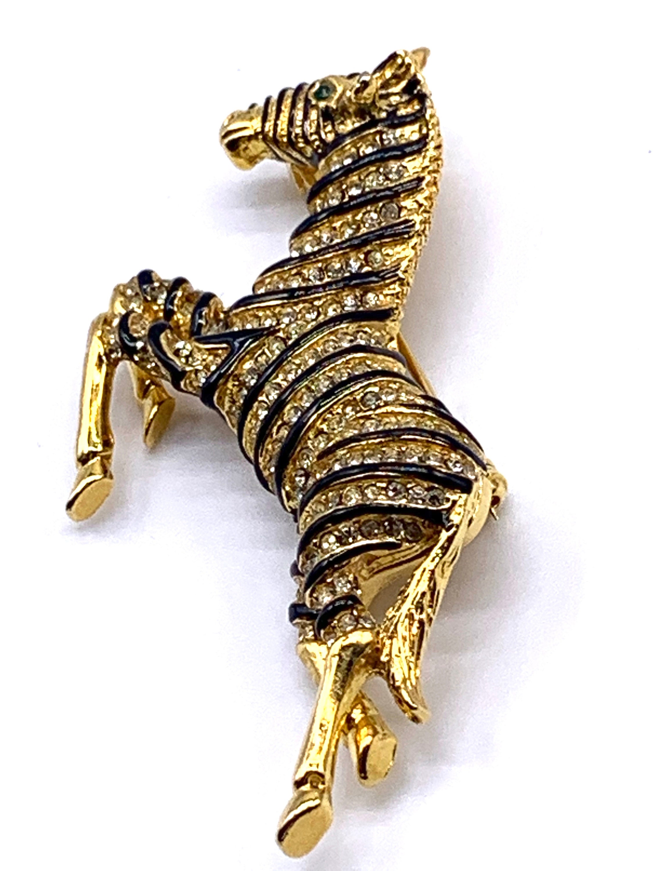 Zebra Rhinestones Zebra Designer Collection by Sphinx Rhinestones Gold Tone W/ Black ...