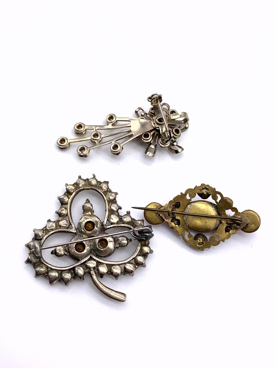 RARE 1940s  3 antique Victorian brooches, gorgeou… - image 7