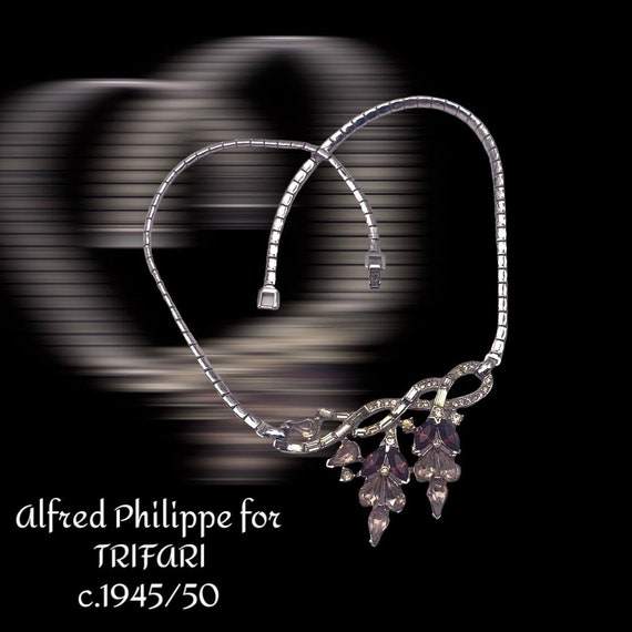 Exquisite vtg Crown Trifari Alfred Philippe Pat P… - image 2