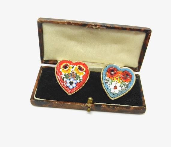 Amazing Sweetheart 1950s Micro Mosaic Italian pin… - image 6