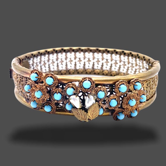 Authentic Hinged bangle/bracelet  Edwardian era -… - image 6