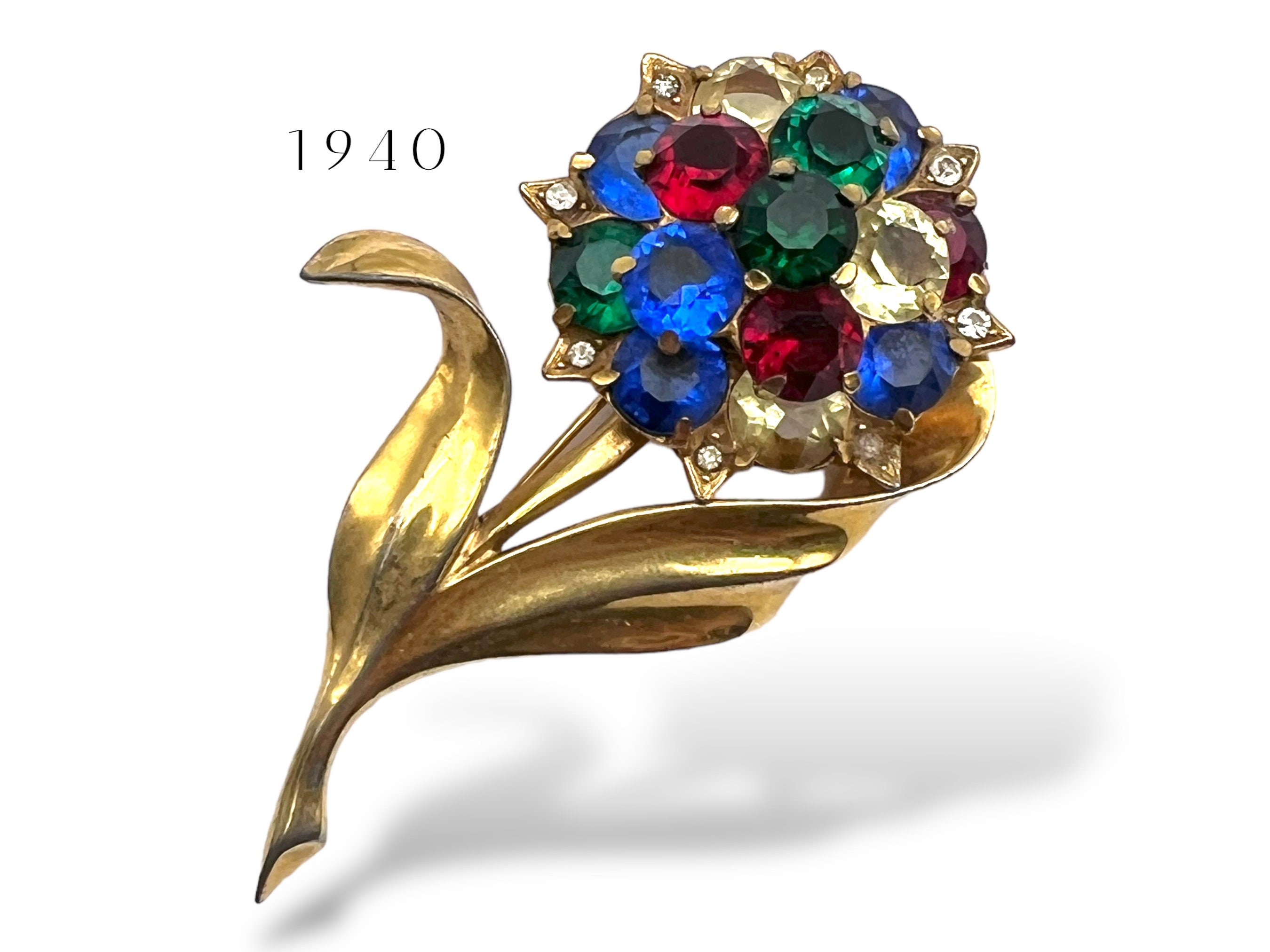 Lot De 4 Broches Vintage Anciennes Avec Perles Et Motifs - Occasion - Idéal Collection