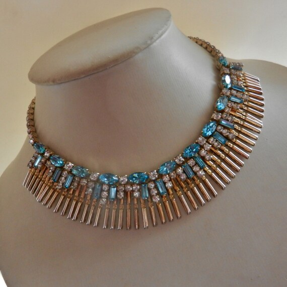 1950s Duane ritzy Glam Demi-set bib necklace and … - image 4