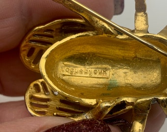 Vtg Large Rare VOGUE BIJOUX Insect Fly BROOCH Pin - High