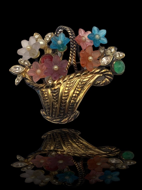 Lovely Italian 800 silver Gold plated  Fruit Sala… - image 1