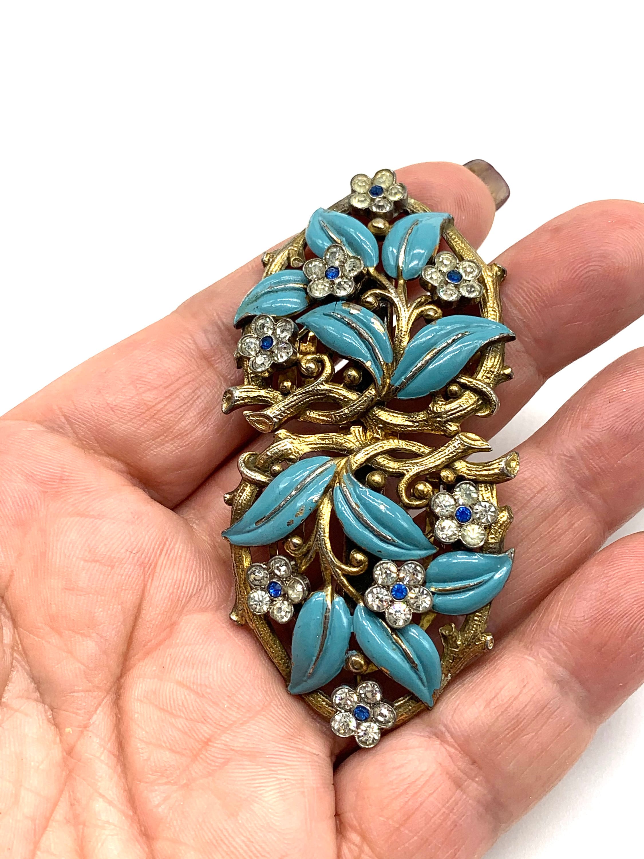 1939 Crown Trifari Very Rare Clip Mates/brooch Exquisite Gold