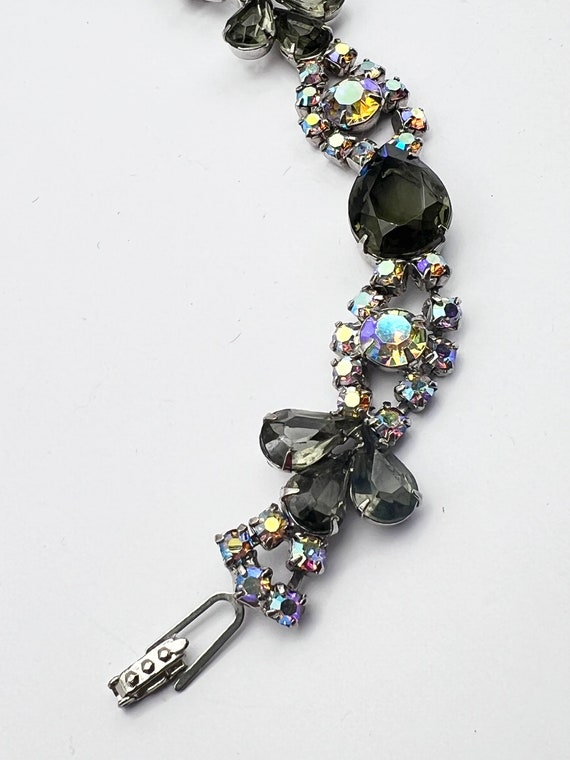 Beyond Dazzling Juliana  Aurora Borealis Bracelet - Black diamond  with  lots of boreal sparkle - vintage ca.1958/60 - Art.987/6 View 6