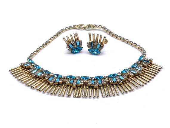 1950s Duane ritzy Glam Demi-set bib necklace and … - image 10