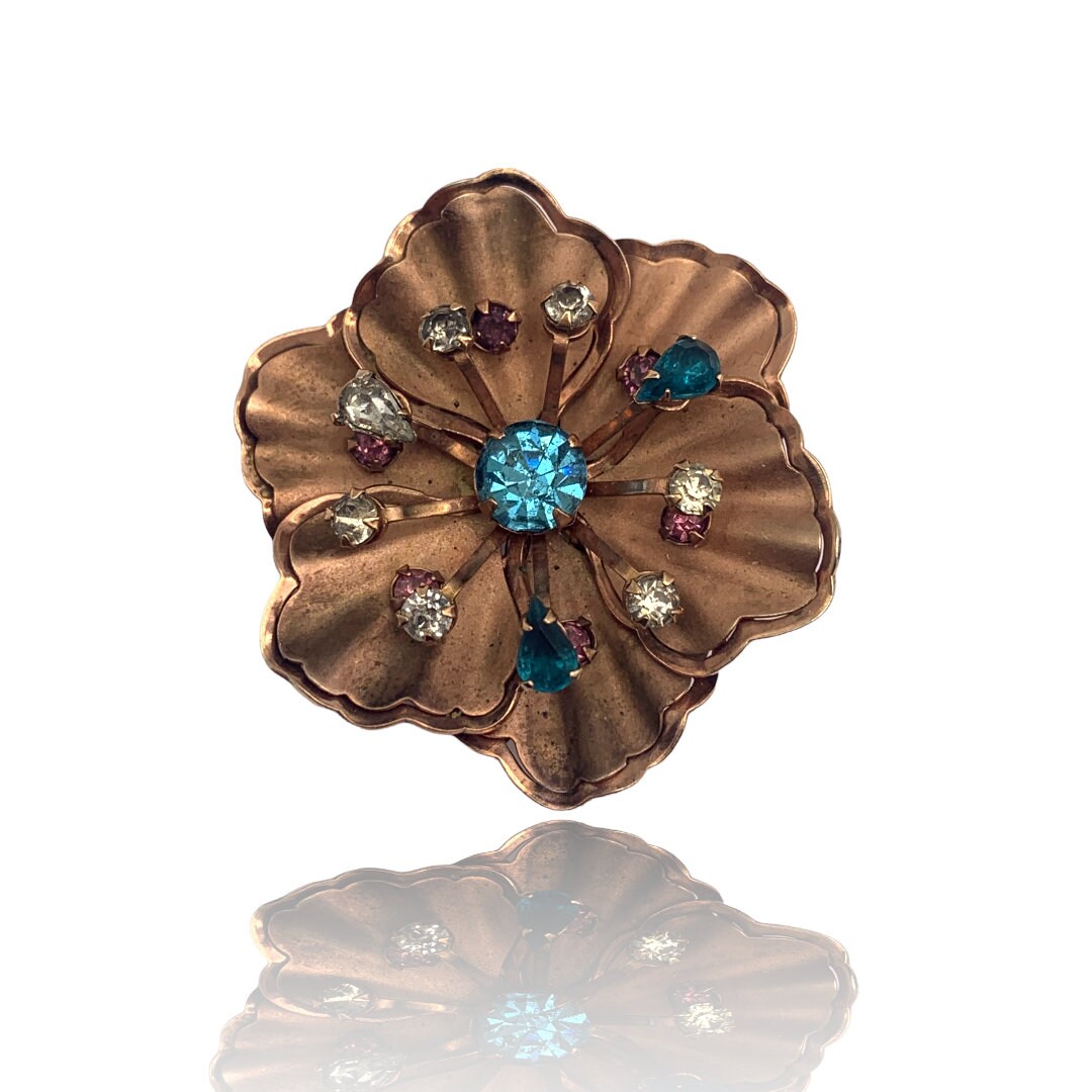【2025年】高評価レビューアイテム特集 With Brooch Flower Elaborate Old 1930's Crystal and Spray アクセサリー