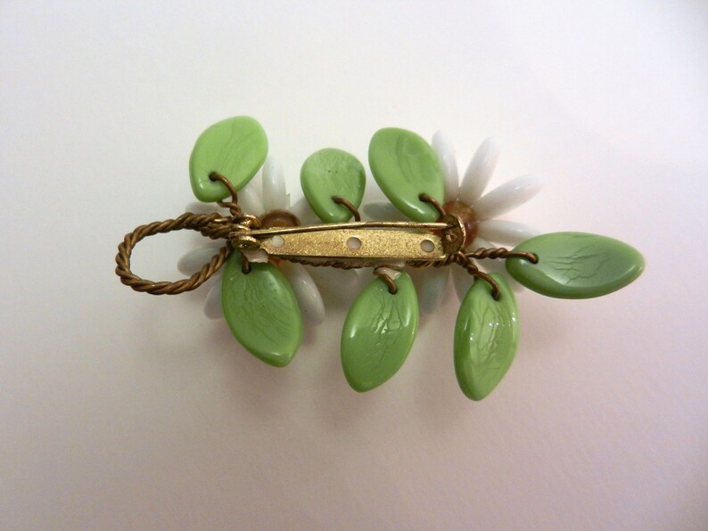 Glass beads floral arrangement wired work brooch of late 1940s Etsy