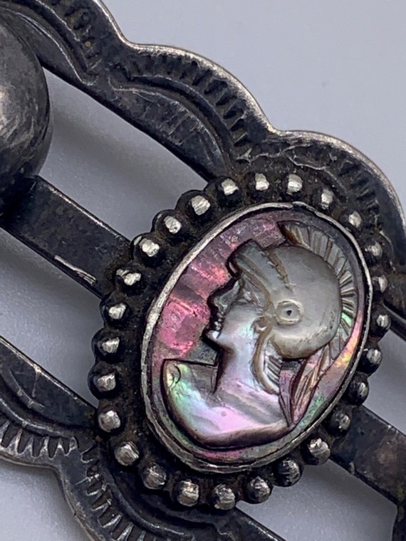 Victorian revival carved Abalone Roman Warrior / … - image 9
