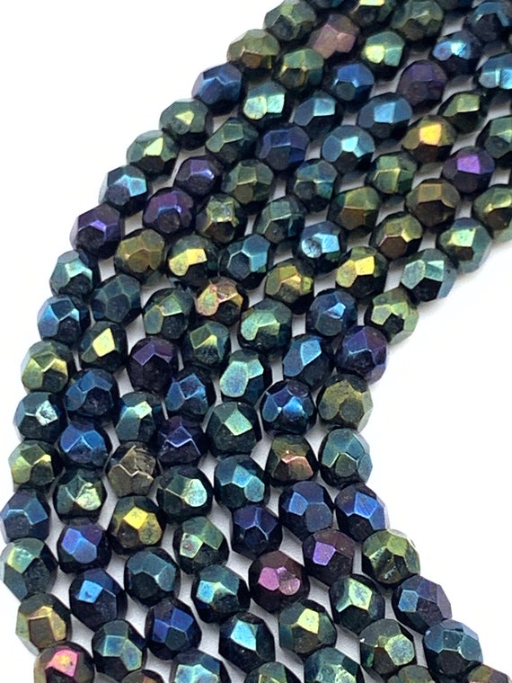 Vintage carnival glass cascade 7 strands necklace… - image 6
