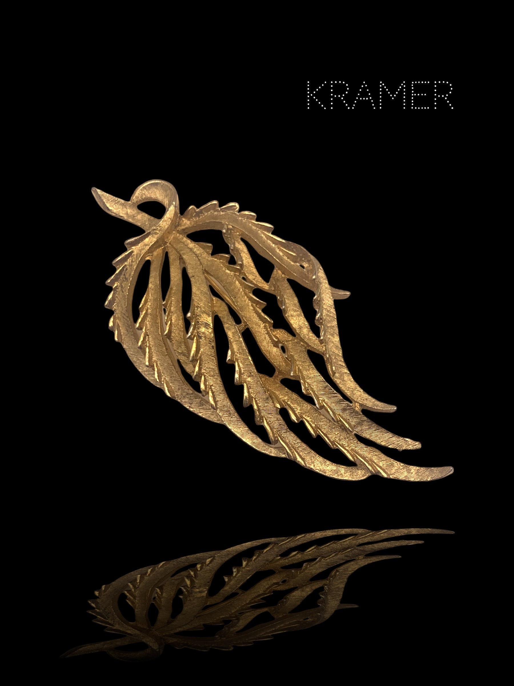 Kramer Gold Tone Brooch Pin Vintage – The Jewelry Lady's Store
