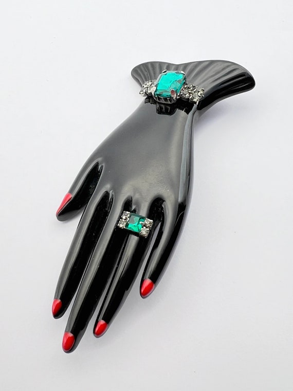 Iconic hand brooch Marion Godart Paris pin- very … - image 3