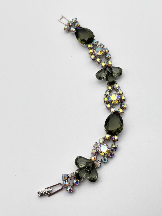 Beyond Dazzling Juliana  Aurora Borealis Bracelet - Black diamond  with  lots of boreal sparkle - vintage ca.1958/60 - Art.987/6 View 3