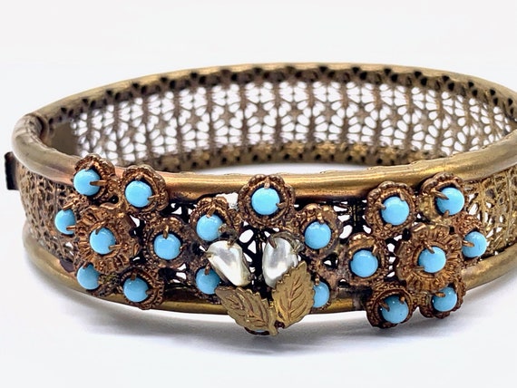 Authentic Hinged bangle/bracelet  Edwardian era -… - image 2