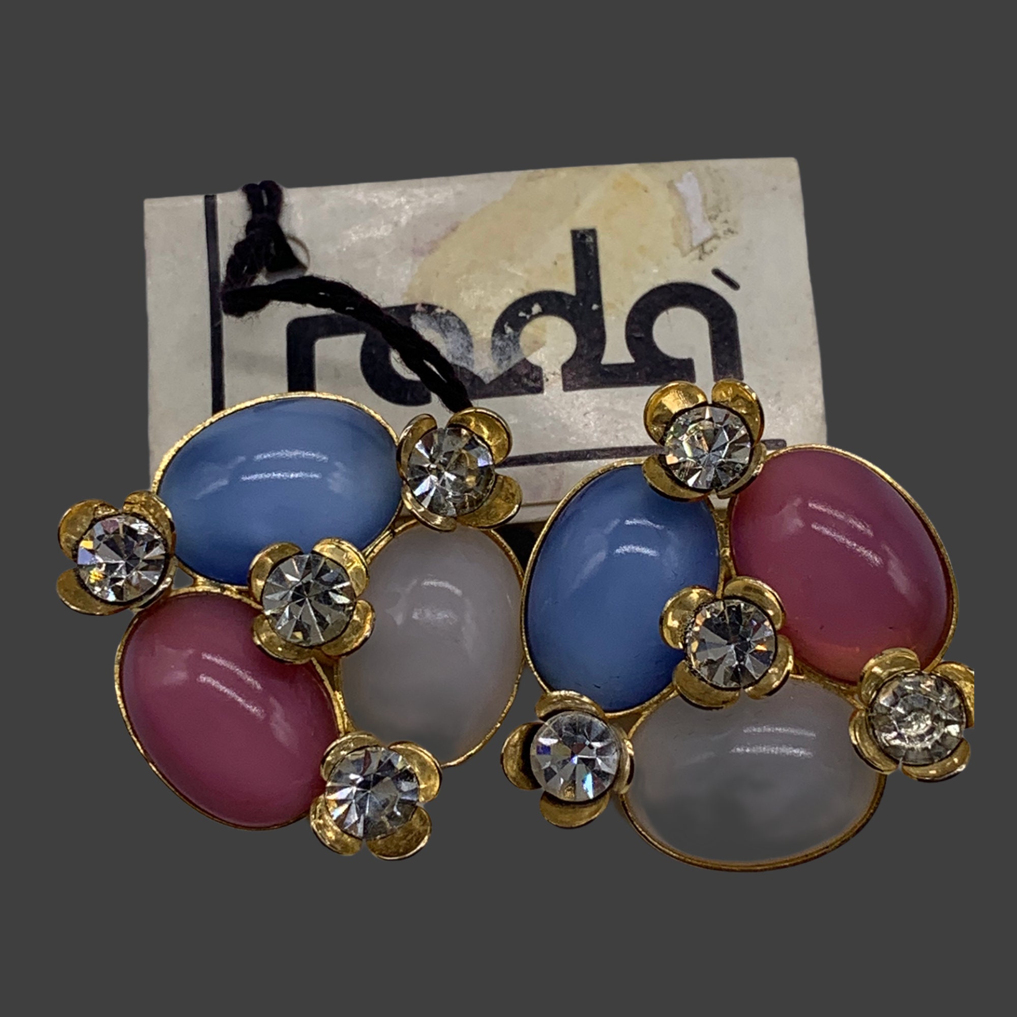 Rare Bright Pastel Colors and Gold Florets RADA' Made in