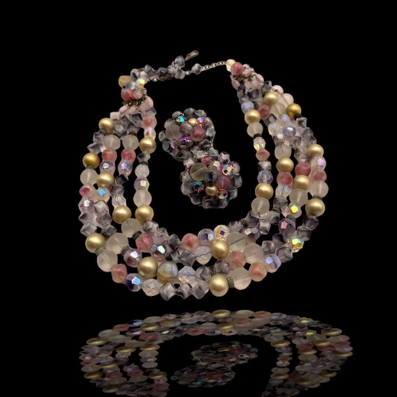 Gorgeous Pink, Mauve & Gray GIVRE GLASS Beads and 
