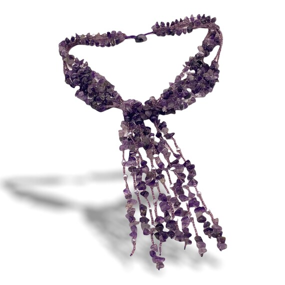 Real Violet amethyst, genuine freshwater pearls &… - image 2