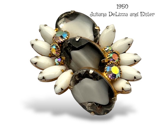 Juliana D&E Rhinestone Rope Brooch Vintage Delizza Elster Designer Fashion Jewelry
