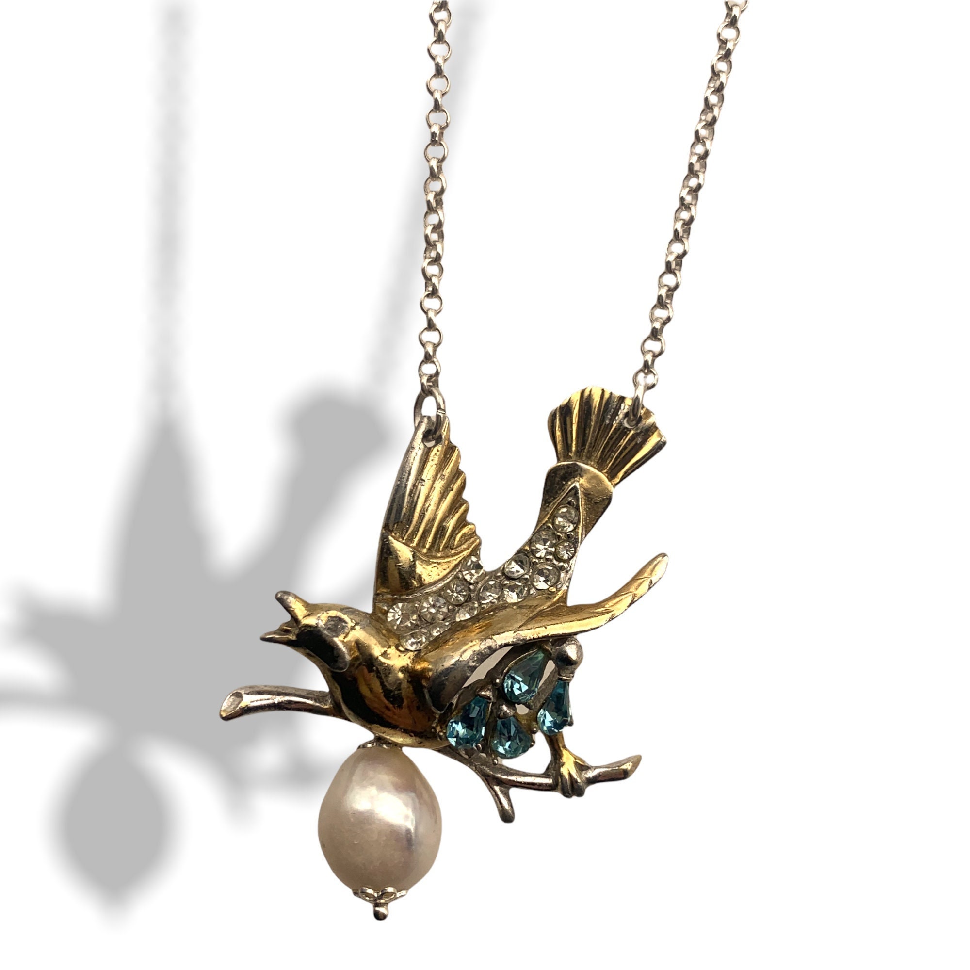 アート・デザイン・音楽 JEWELRY from the PEARL MUSEUM Art Nouveau Design Genuine Baroque Pearl & Exquisite Bird