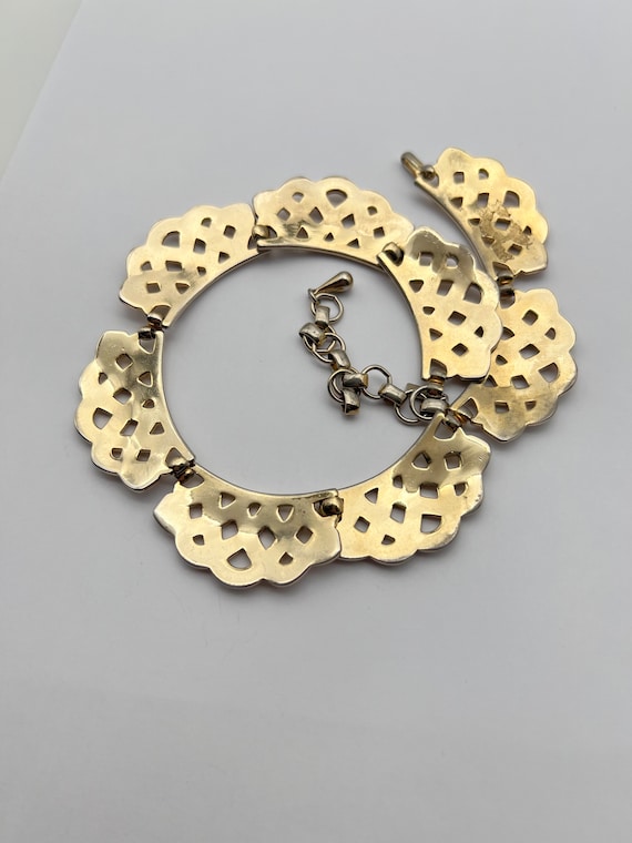 1960s MONET signed Stylish lattice pattern choker… - image 9