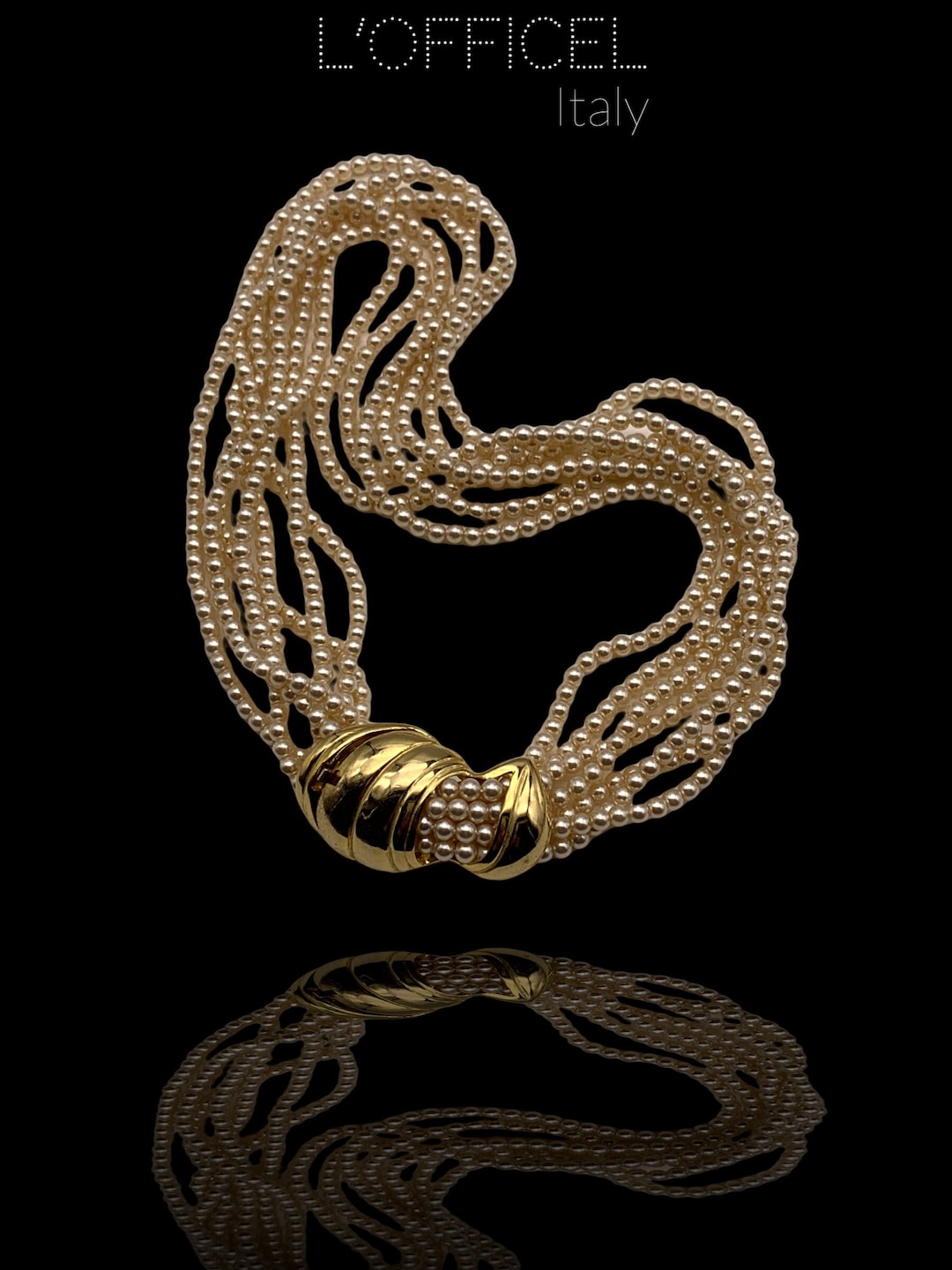 L'OFFICIEL Signed Highend Fashion Jewelry Made in Italy Seven Strands