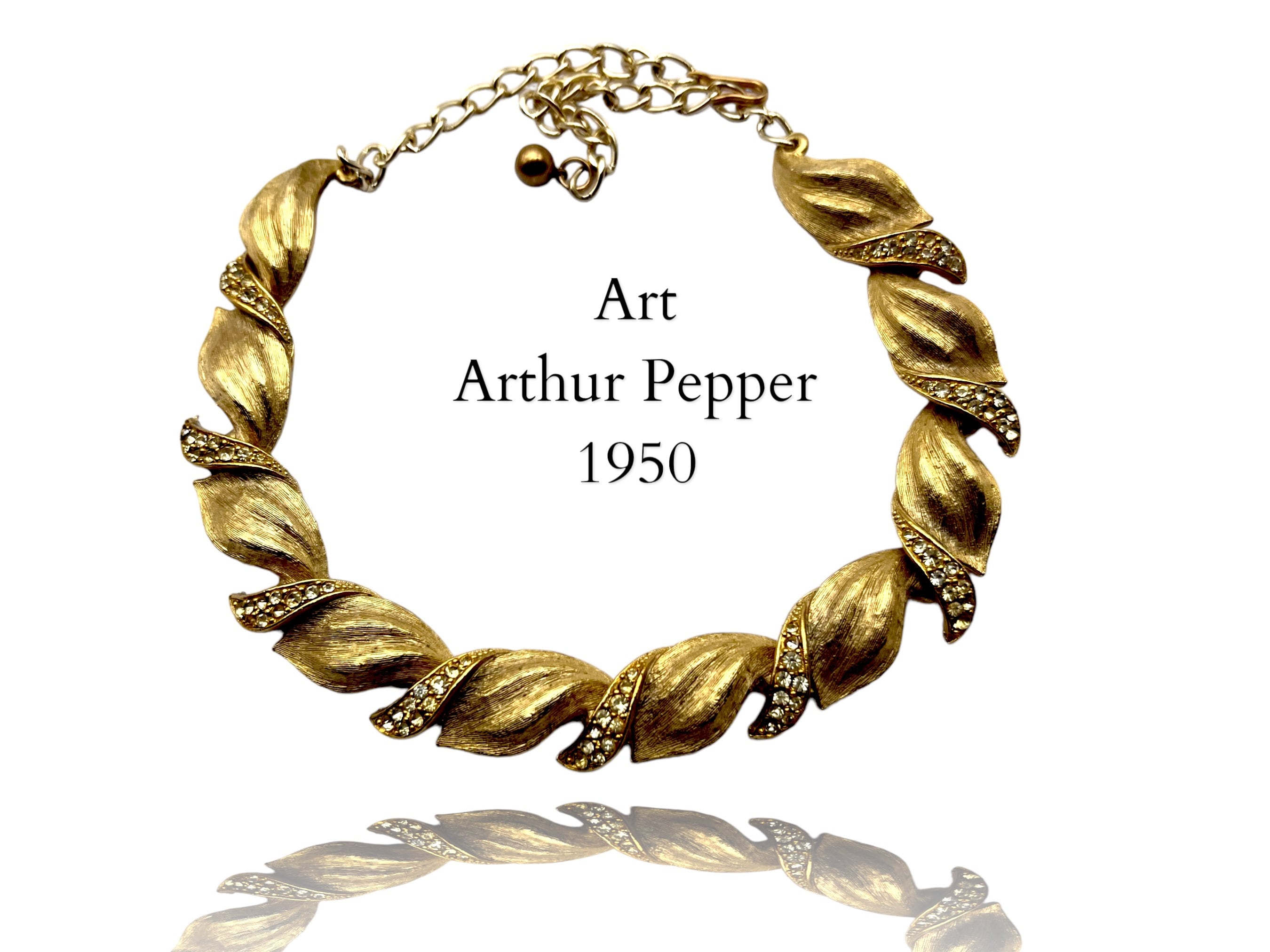 アート・デザイン・音楽 A Golden Legacy: Ancient Jewelry ART Arthur Pepper Signed 1950s Vintage Goldtone & Clare
