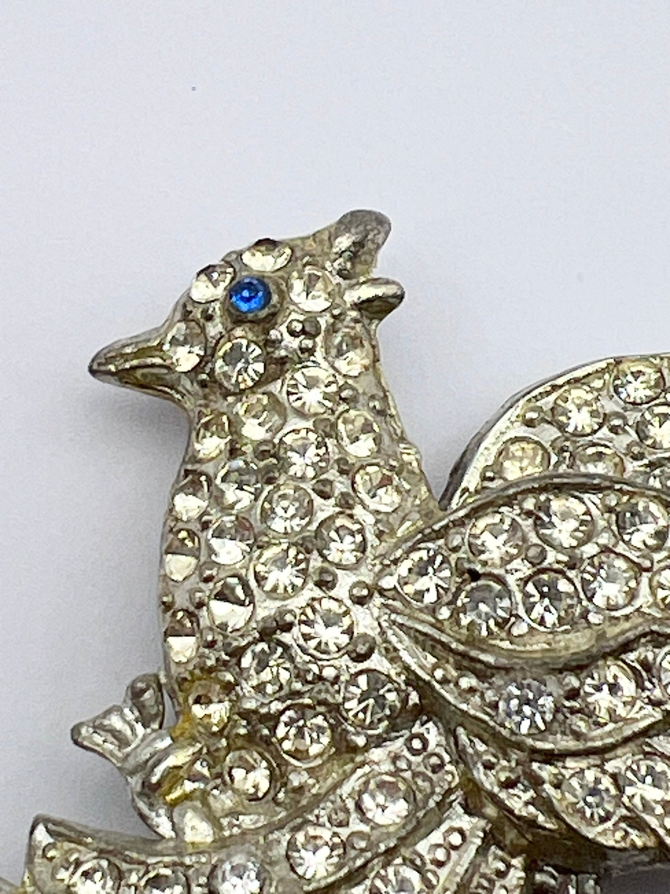 Vintage Brooch Bird of Paradise Antique 1930s Large Figural Brooch