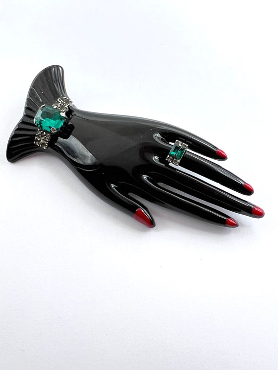 Iconic hand brooch Marion Godart Paris pin- very … - image 9