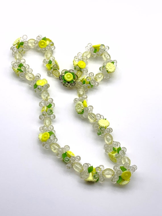 1950s M.West Germany Lucite Flower Necklace - cri… - image 10