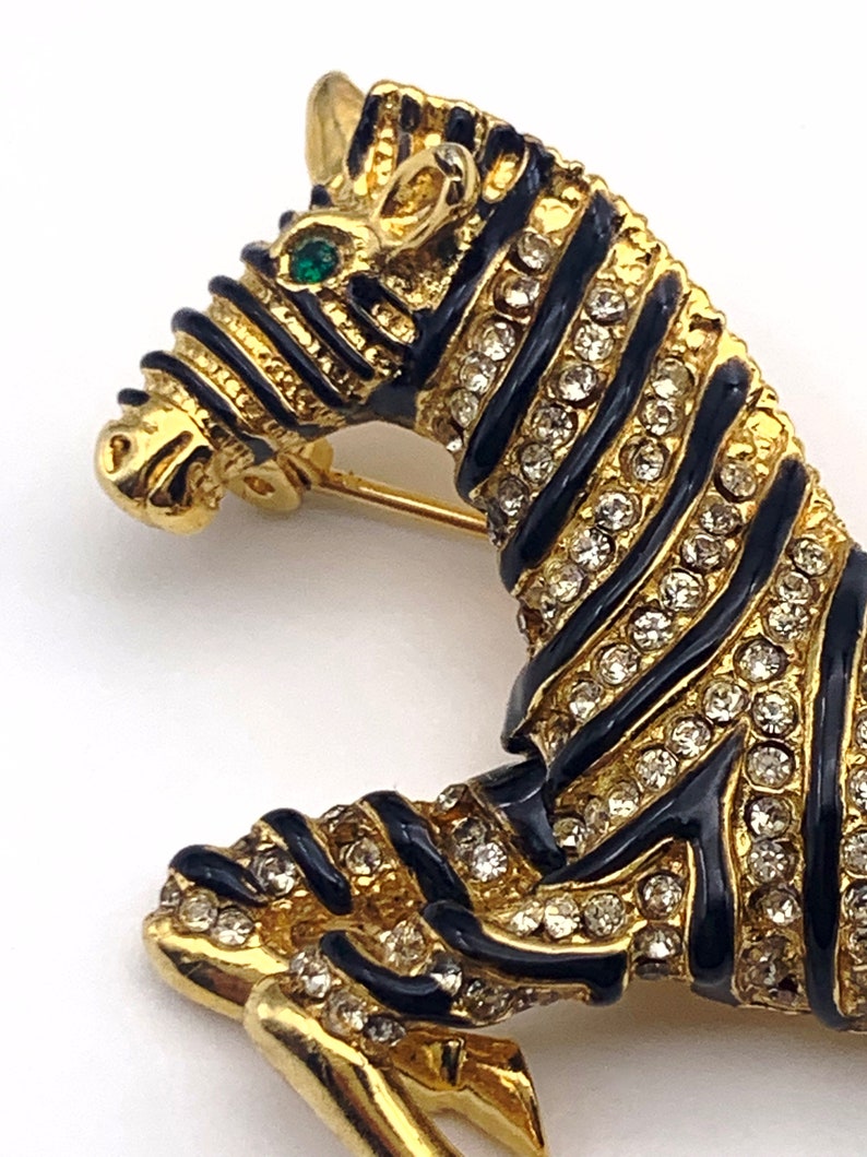 Zebra Rhinestones Zebra Designer Collection by Sphinx Rhinestones Gold Tone W/ Black ...