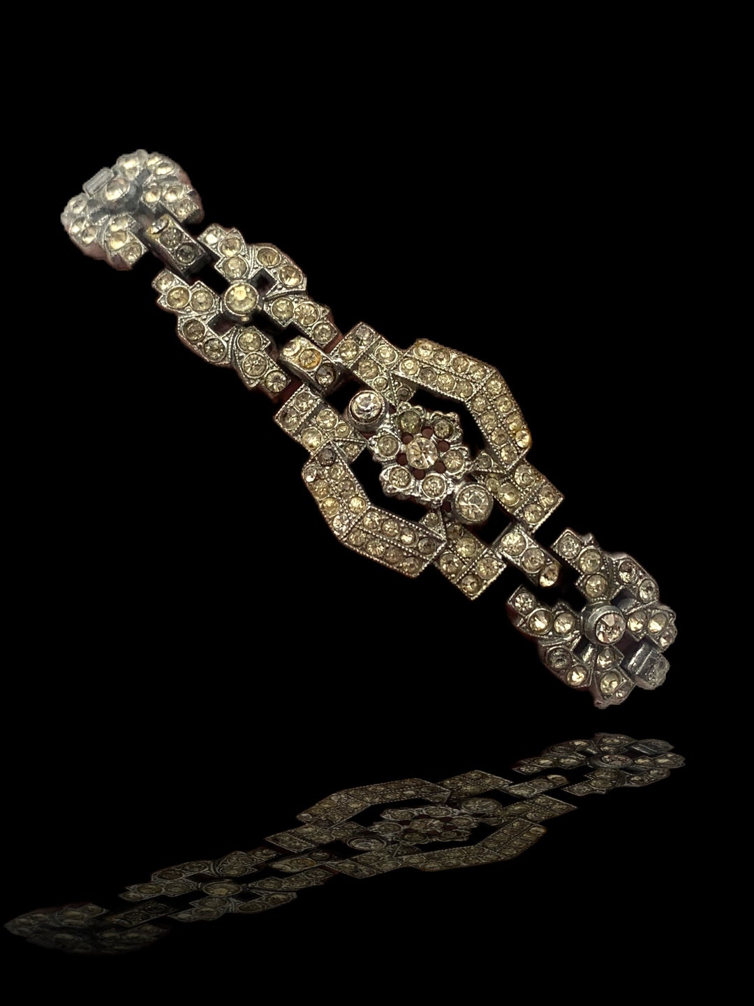 Gorgeous Authentic Art Deco Era Clear Pave Rhinestone Link - Etsy