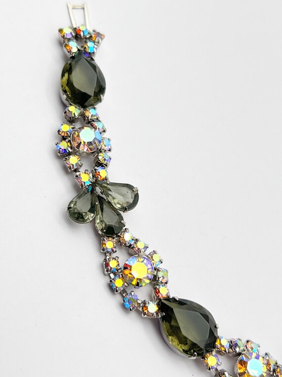 Beyond Dazzling Juliana  Aurora Borealis Bracelet - Black diamond  with  lots of boreal sparkle - vintage ca.1958/60 - Art.987/6 View 4