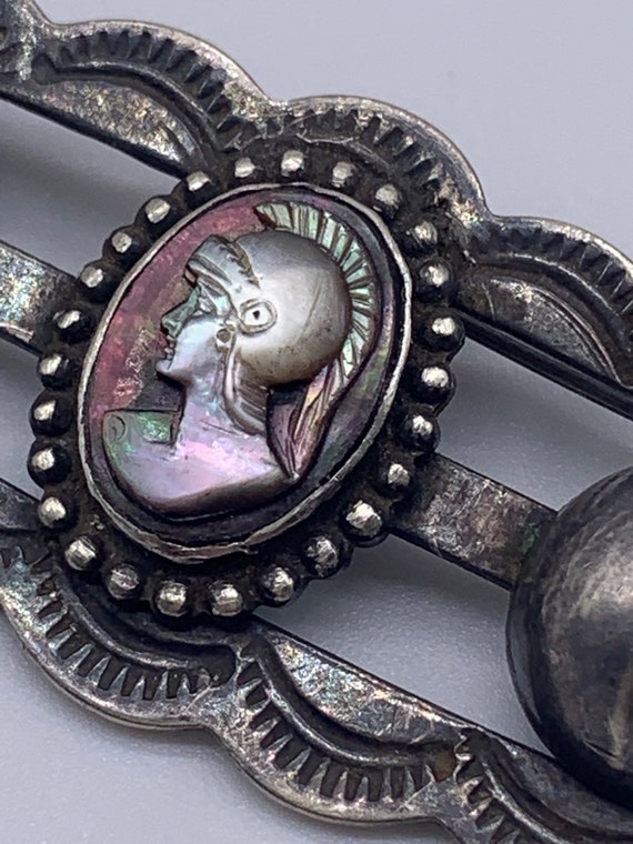 Victorian revival carved Abalone Roman Warrior / … - image 10