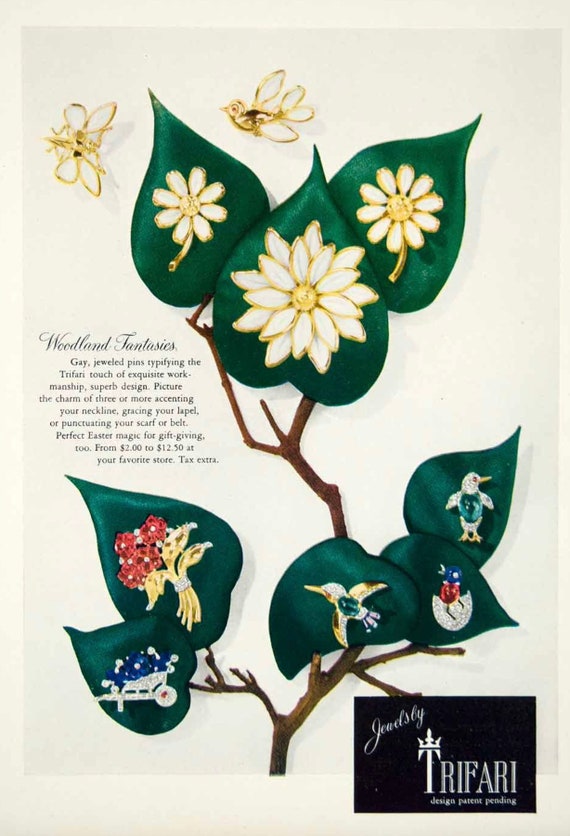 Vtg Trifari Alfred Philippe (unsigned) Patented Design 1950