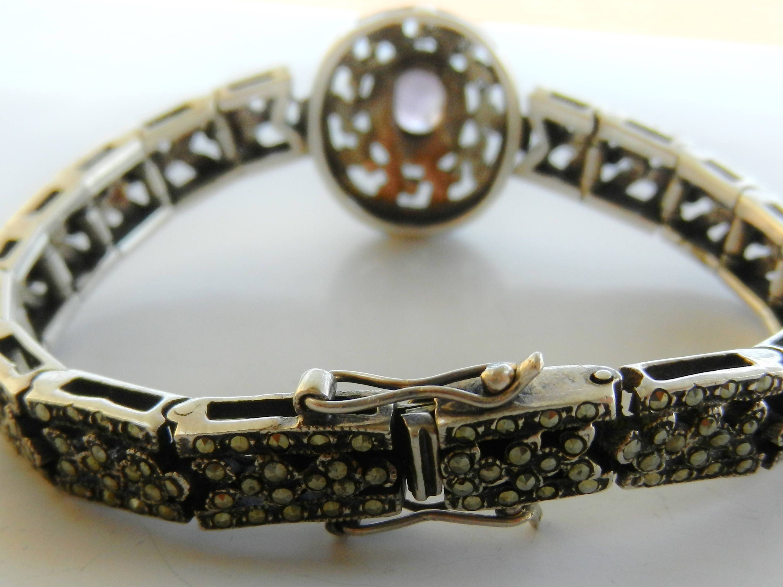Lot De 3 Bijoux En Argent Sterling 925 - Collier, Bracelet, Boucles D'Oreilles - Italie - Occasion Excellent État