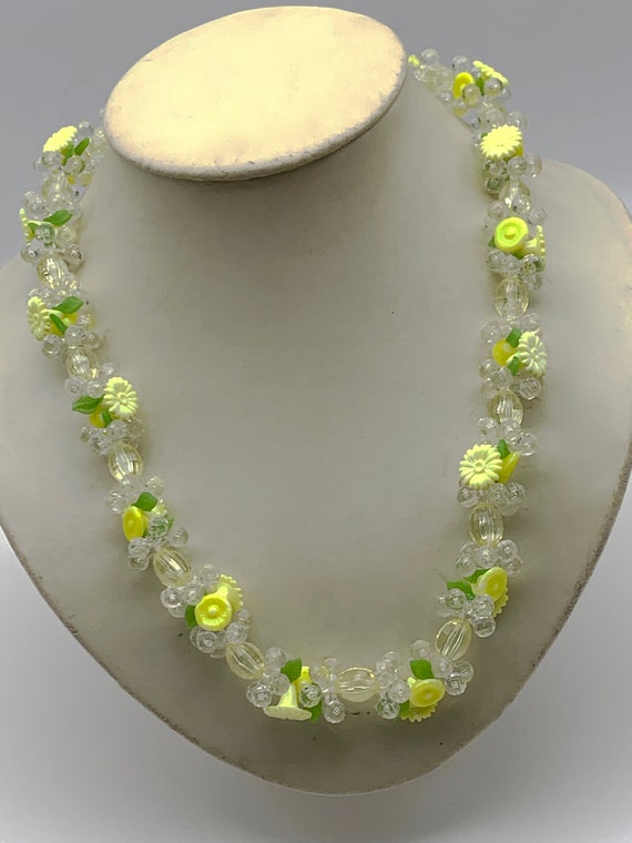 1950s M.West Germany Lucite Flower Necklace - cri… - image 8