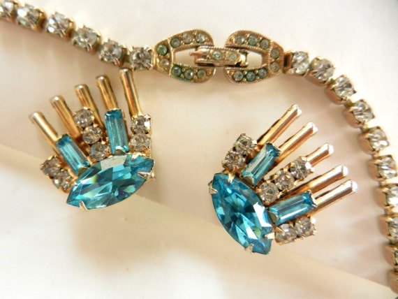 1950s Duane ritzy Glam Demi-set bib necklace and … - image 6