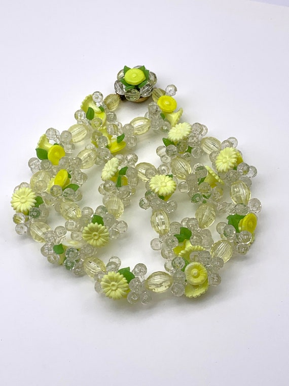 1950s M.West Germany Lucite Flower Necklace - cri… - image 9