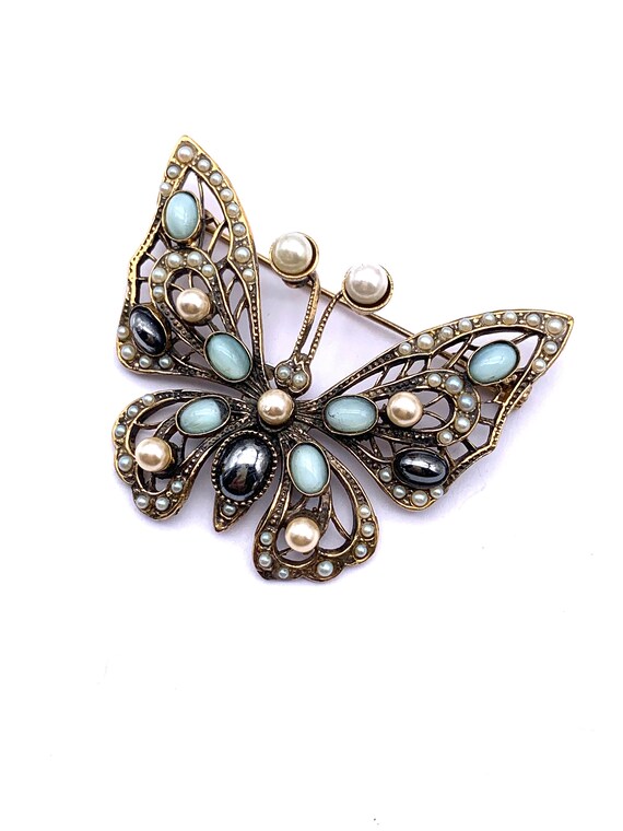 2023 Korean Elegant Rhinestone Pins Crystal Butterfly Brooch