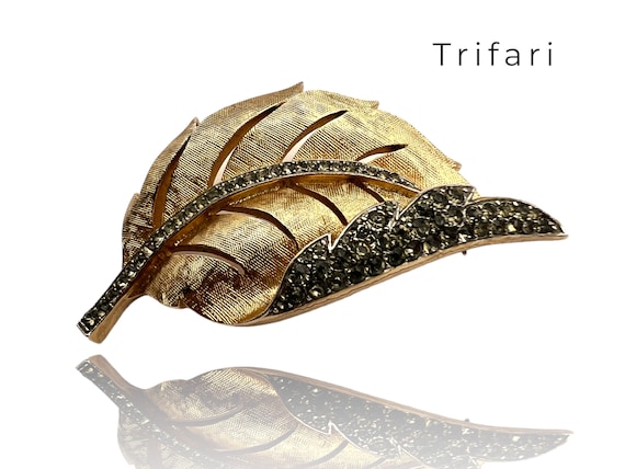Broche Vintage Signée Trifari - Magnifique Bijou De Créateur - Occasion