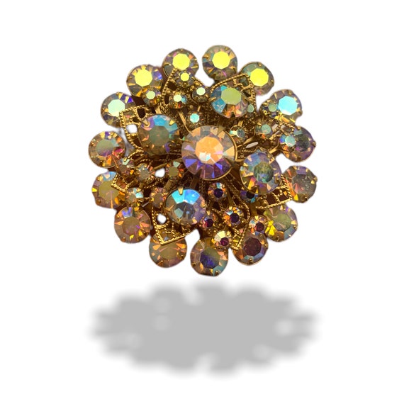 1950s Vintage sparkling  jonquils yellow gold col… - image 1
