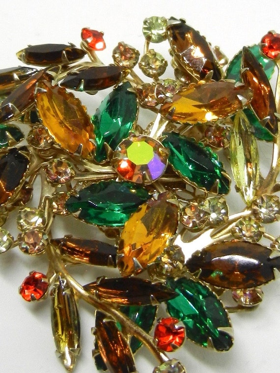 Amazing Beau Jewels warm autumn colors Swarovski … - image 4