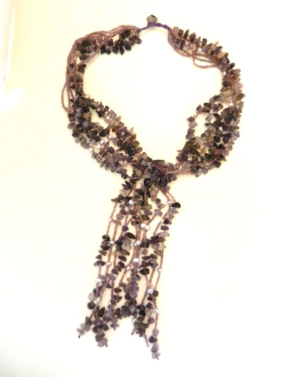 Real Violet amethyst, genuine freshwater pearls &… - image 10